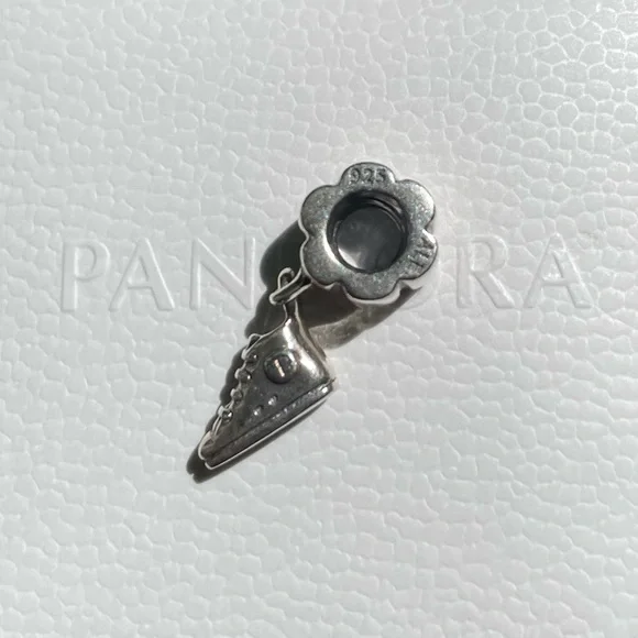 Authentic Pandora sneaker tennis shoe chuck Converse dangle charm Sterling - Picture 2 of 5